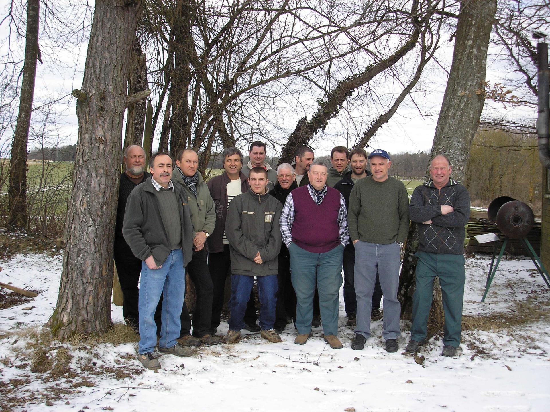 Les chasseurs à la cabane de François en 2010
